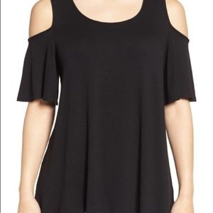 💗Bobeau cold shoulder top